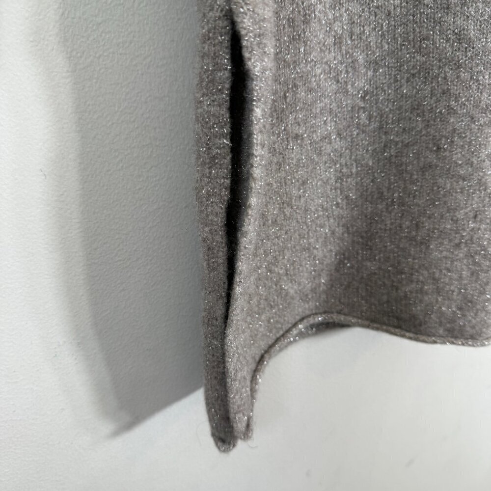 All Saints Wool Turtleneck Sweater Pullover Women's Small Gray Silver Soft NWOT - Picture 8 of 13